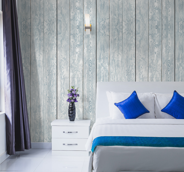 Charm of grey Wood Texture Wallpaper - TenStickers