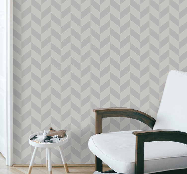 Chevron Elegance geometric wallpaper - TenStickers