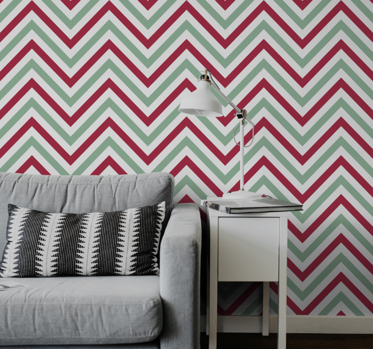 Chevron Zigzag Pattern geometric wallpaper - TenStickers