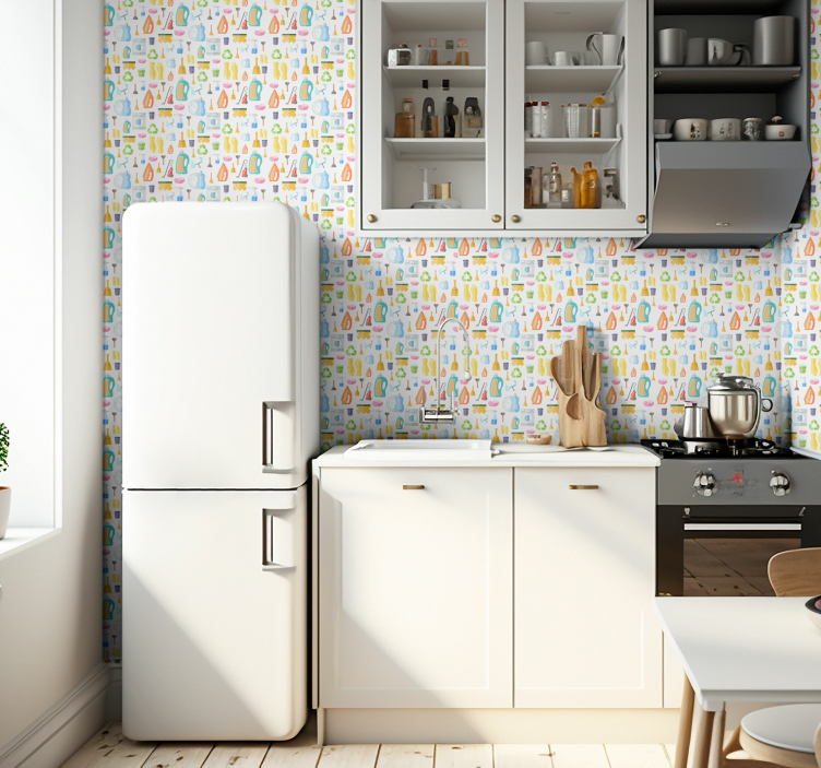 Clean Tools Collection kitchen wallpaper - TenStickers