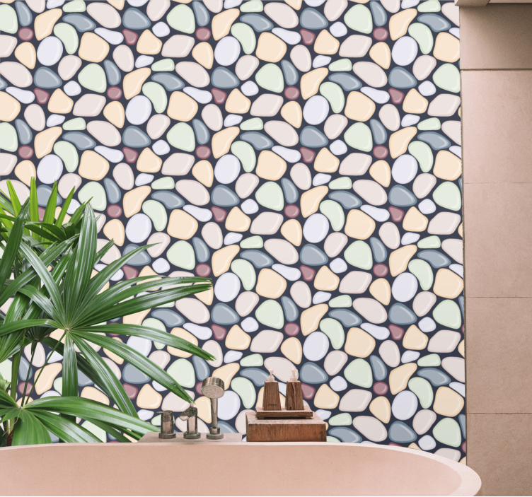 Colored stone effect  Stone Wallpaper - TenStickers