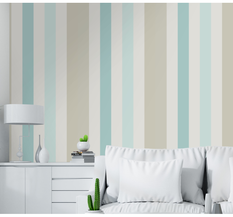 Delicate blue shades vertical wallpaper - TenStickers