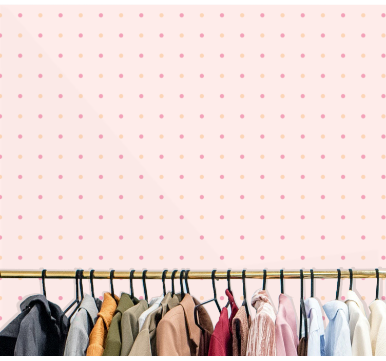 dots pink rose bedroom  Wallpaper - TenStickers