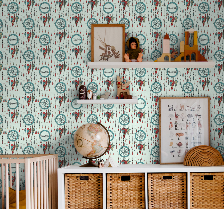 Dreamcatcher Patterns kids wallpaper - TenStickers