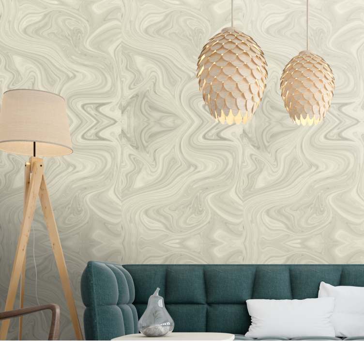 Elegant beige veins marble wallpaper - TenStickers