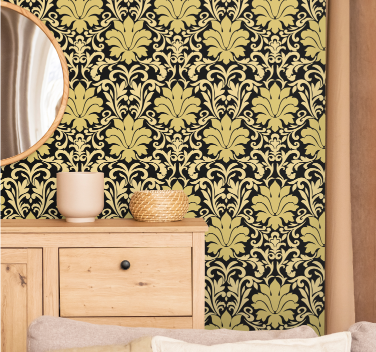 Elegant Damasco decoration vintage wallpaper - TenStickers