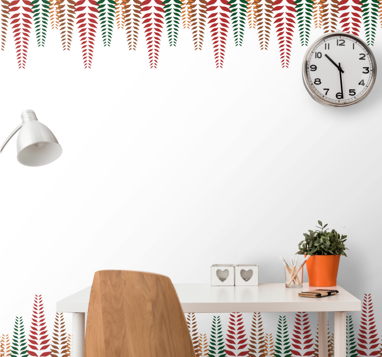 Elegant Fern Shapes flower wallpaper - TenStickers