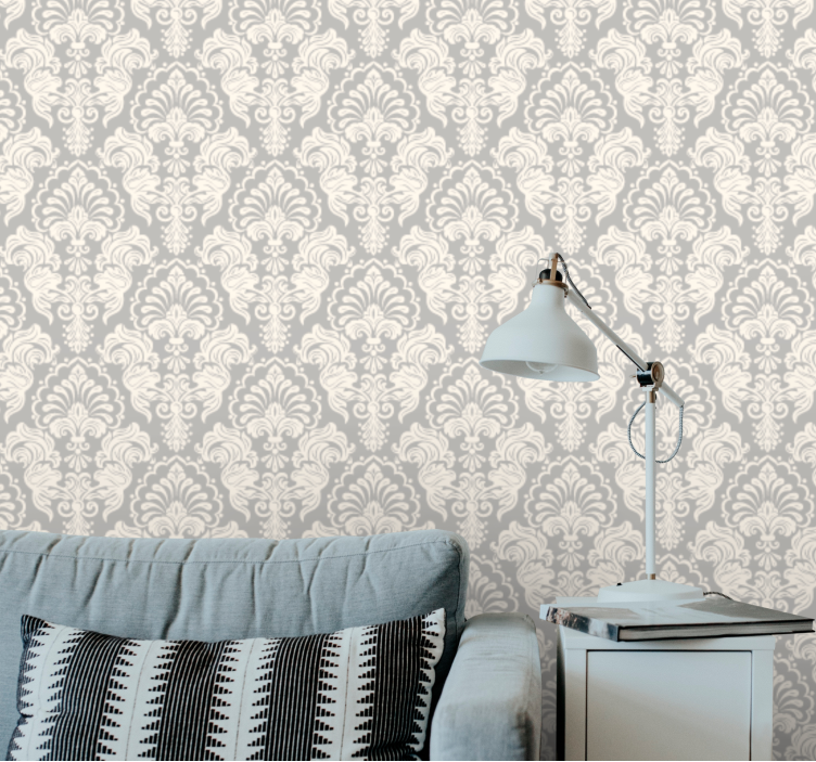 Elegant Floral Scroll baroque wallpaper - TenStickers