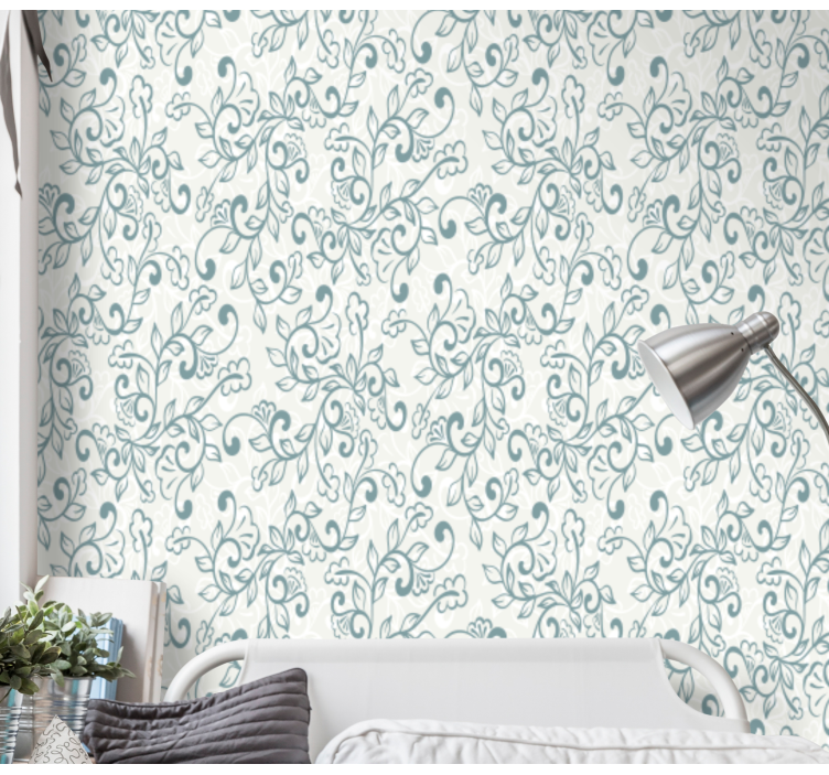 Elegant Florals floral ornament wallpaper - TenStickers