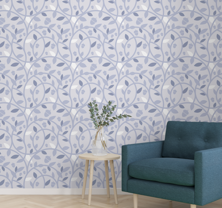 Elegant Leafy Design tile wallpaper - TenStickers