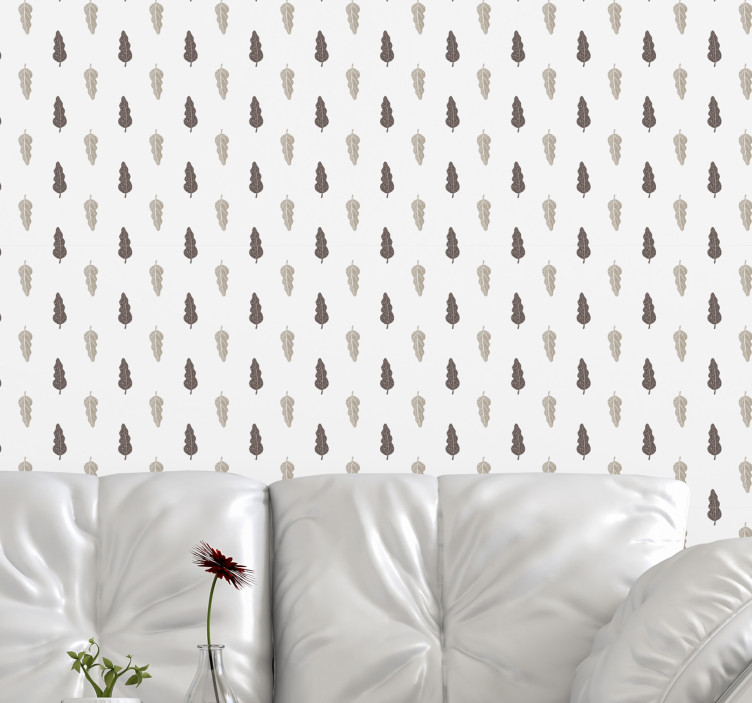 Elegant spruce pattern scandinavian wallpaper - TenStickers