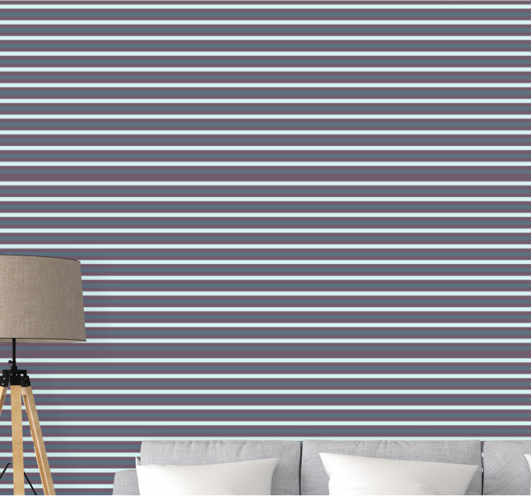 Elegant grey and white design striped wallpaper - TenStickers