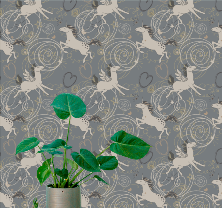 Enchanted Unicorns animal wallpaper - TenStickers