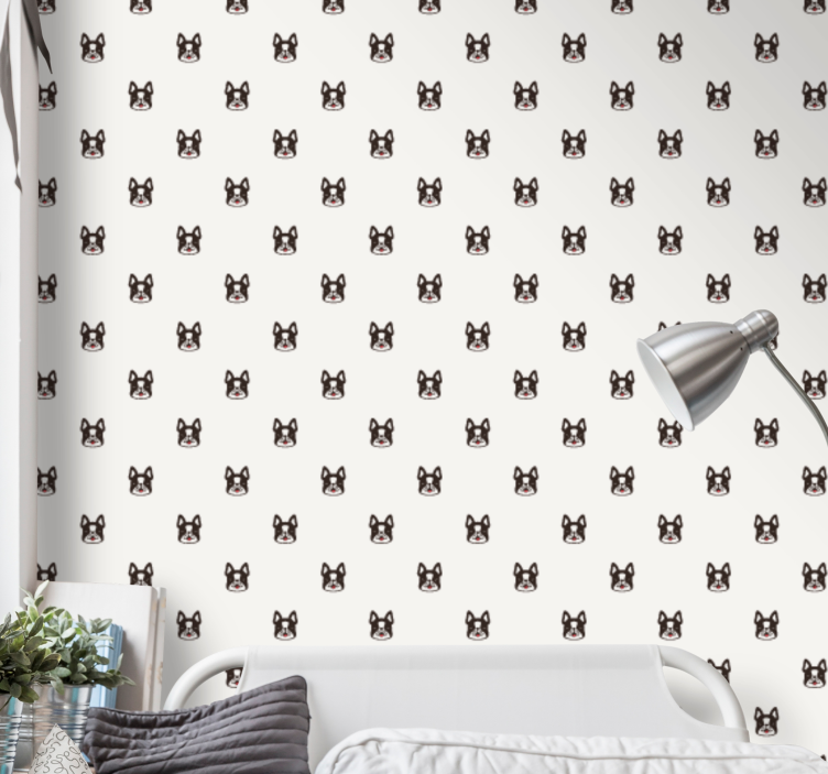 Feline Motif dogs wallpaper - TenStickers