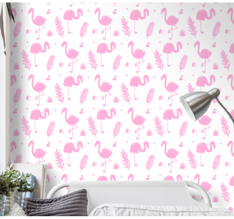 Flamingo Motifs animal wallpaper - TenStickers
