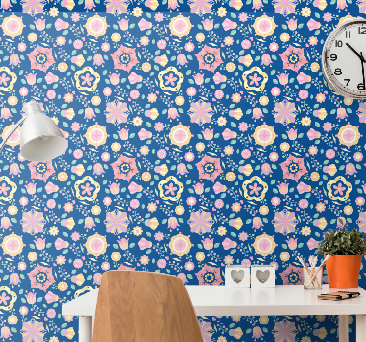 Floral Bloom Composition flower wallpaper - TenStickers