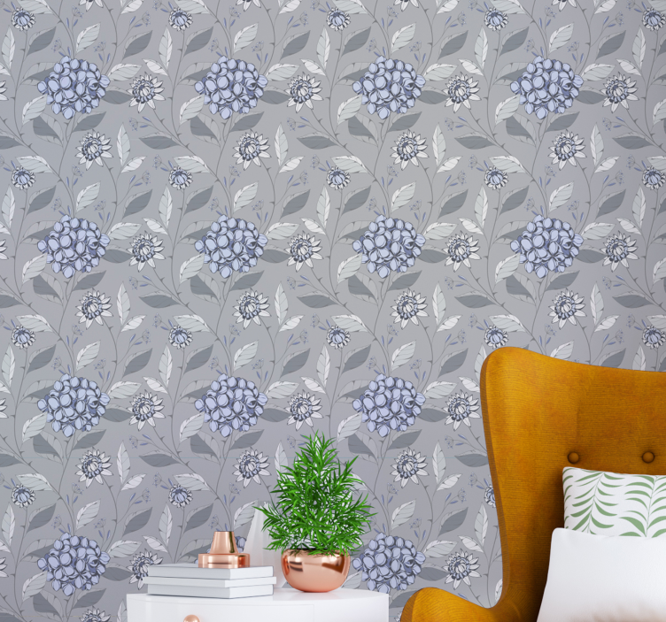 Floral Blossom Pattern flower wallpaper - TenStickers
