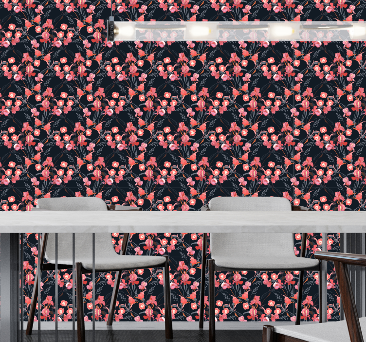 Floral Ensemble flower wallpaper - TenStickers