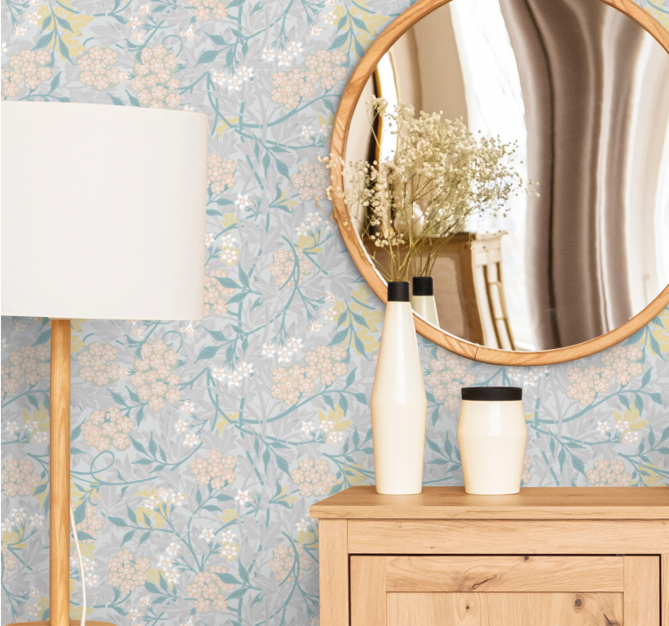 Floral Hydrangea Elegance flower wallpaper - TenStickers