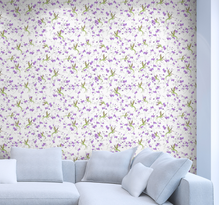 Floral Motif Elegance flower wallpaper - TenStickers