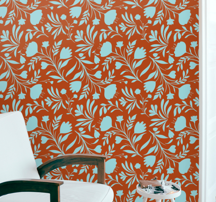 Floral Vintage Elegance floral ornament wallpaper - TenStickers
