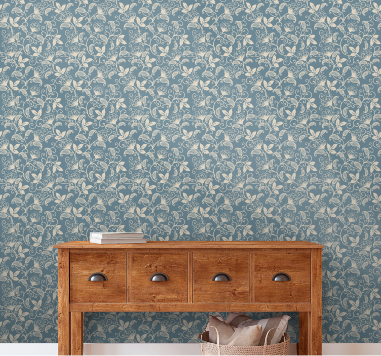 Floral Vintage Pattern floral ornament wallpaper - TenStickers