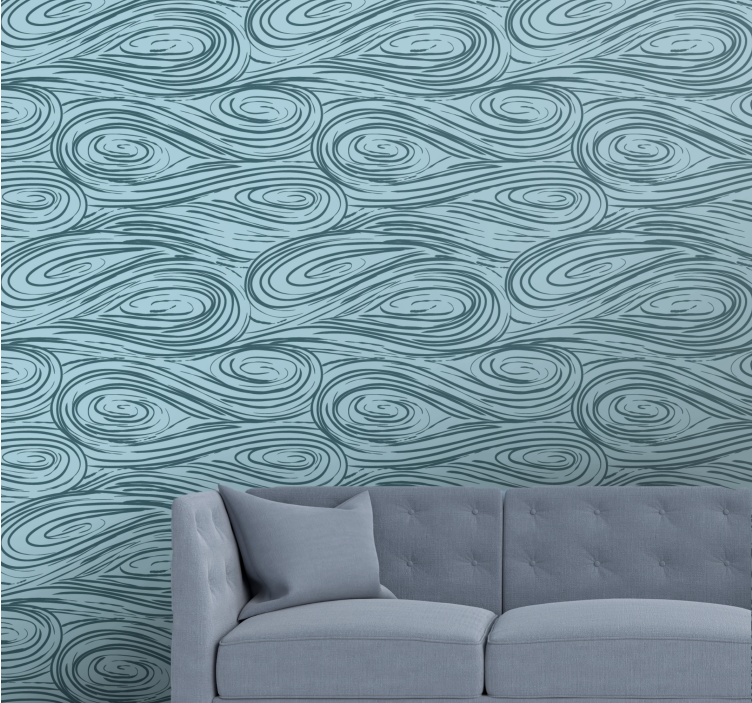 Flowing Wave Pattern abstract wallpaper - TenStickers