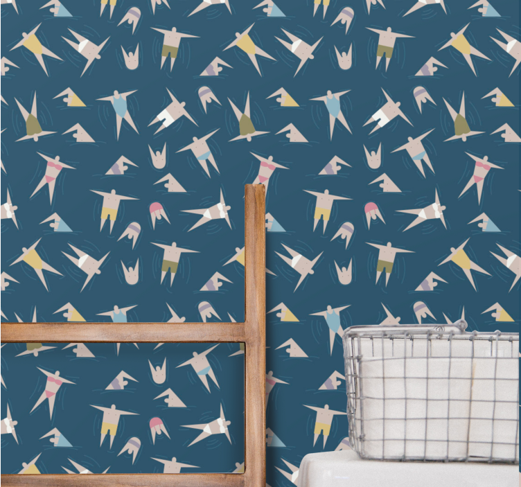 Flying Birds Pattern animal wallpaper - TenStickers