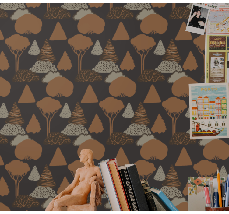 Forest Silhouette nature wallpaper - TenStickers