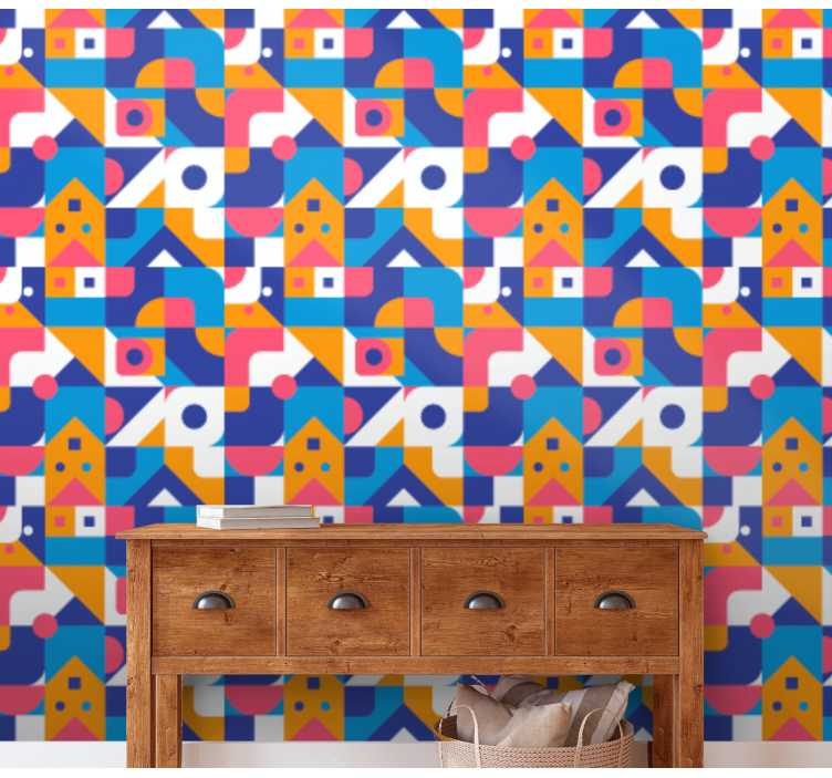Geometric Abstraction geometric wallpaper - TenStickers