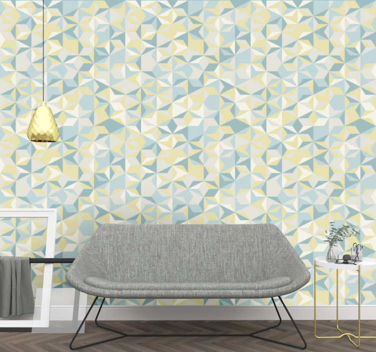Geometric Kaleidoscope geometric wallpaper - TenStickers