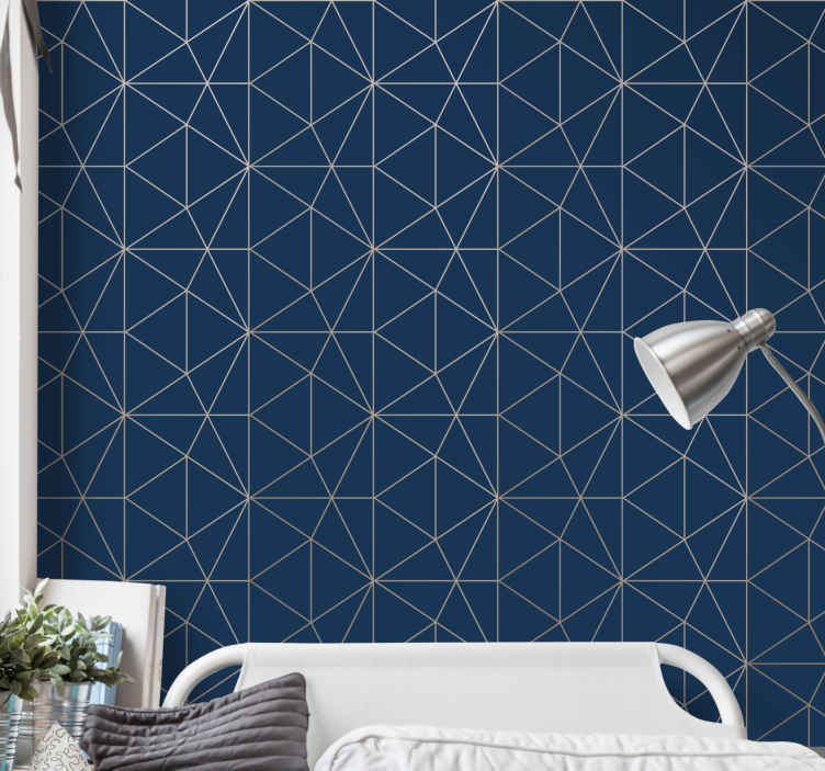 Geometric Line Motif geometric wallpaper - TenStickers