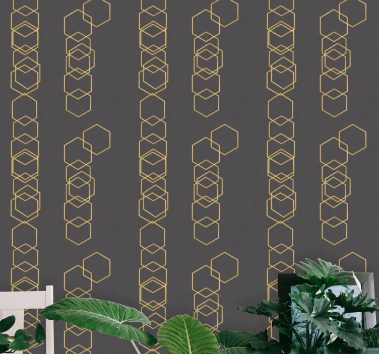 Geometric Linear Design geometric wallpaper - TenStickers