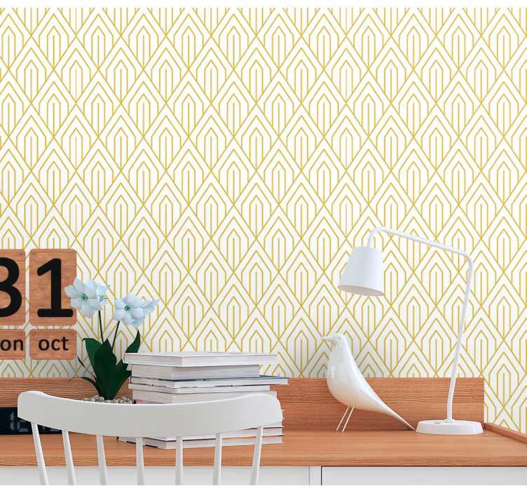 Geometric Linear Pattern geometric wallpaper - TenStickers