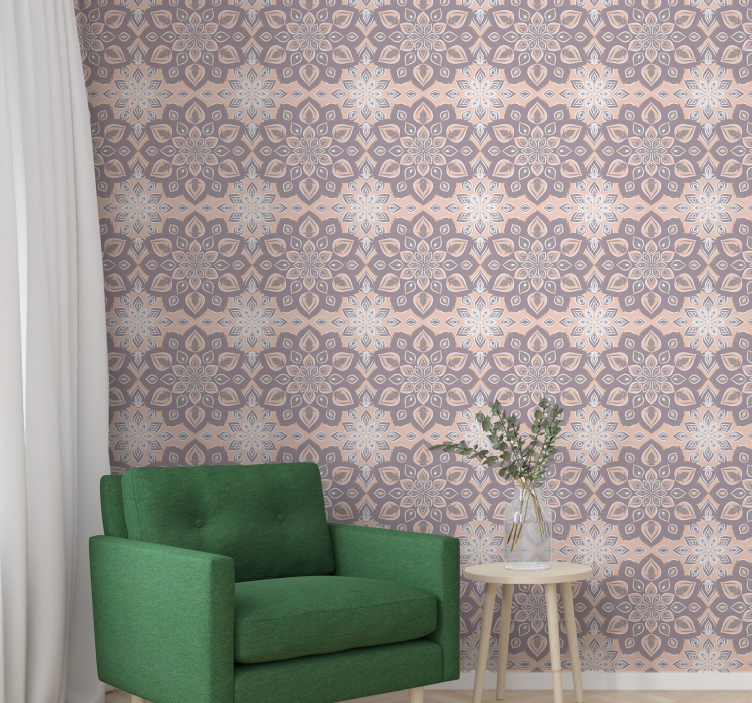 Geometric Ornamentation ornamental wallpaper - TenStickers