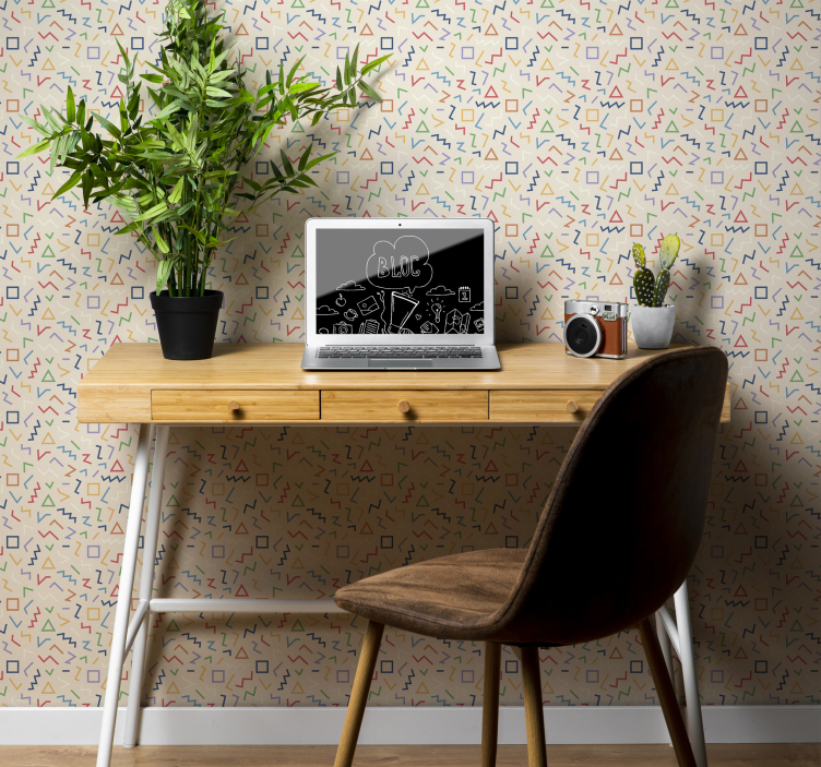 Geometric Pattern Hues geometric wallpaper - TenStickers