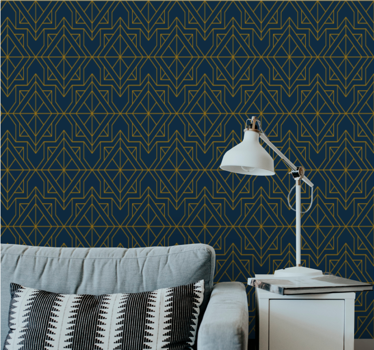 Geometric Star Patterns geometric wallpaper - TenStickers