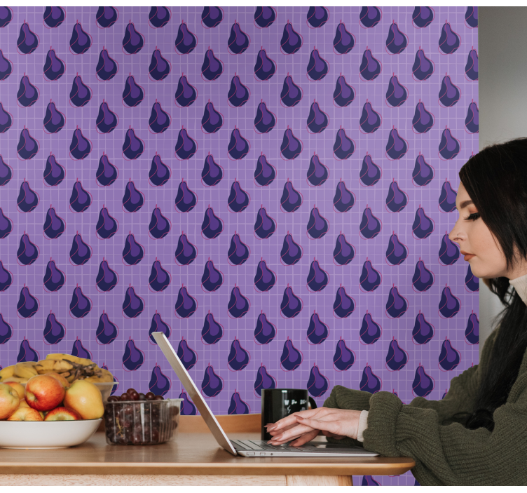 Geometric Teardrops ornamental wallpaper - TenStickers