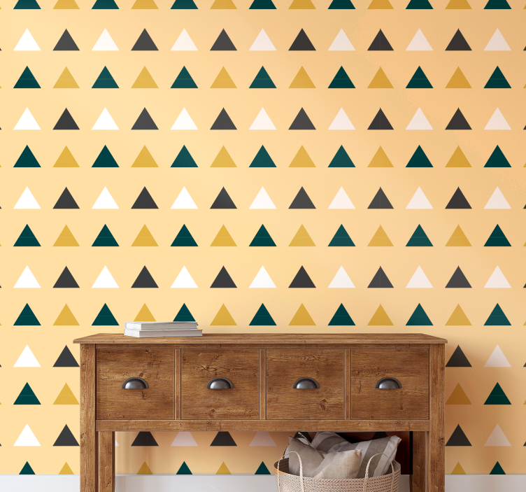 Geometric Triad geometric wallpaper - TenStickers