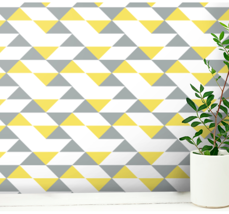 Geometric Triangle geometric wallpaper - TenStickers