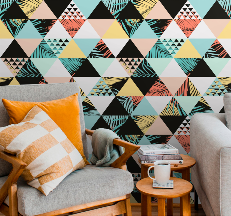 Geometric wallpaper geometric triangle art - TenStickers