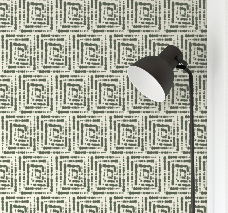 Green Japandi irregular pattern Wallpaper - TenStickers