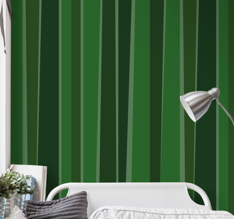 Green Striped Pattern striped wallpaper - TenStickers