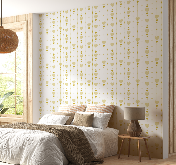 Heart of Gold Abstract Wallpaper - TenStickers