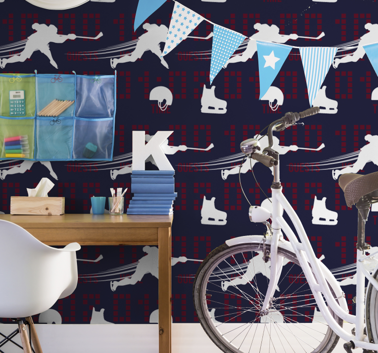 Ice Hockey Action customised wallpaper - TenStickers