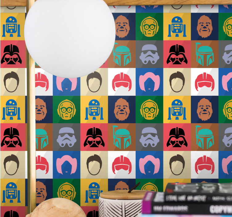 Iconic Character Grid art wallpaper - TenStickers