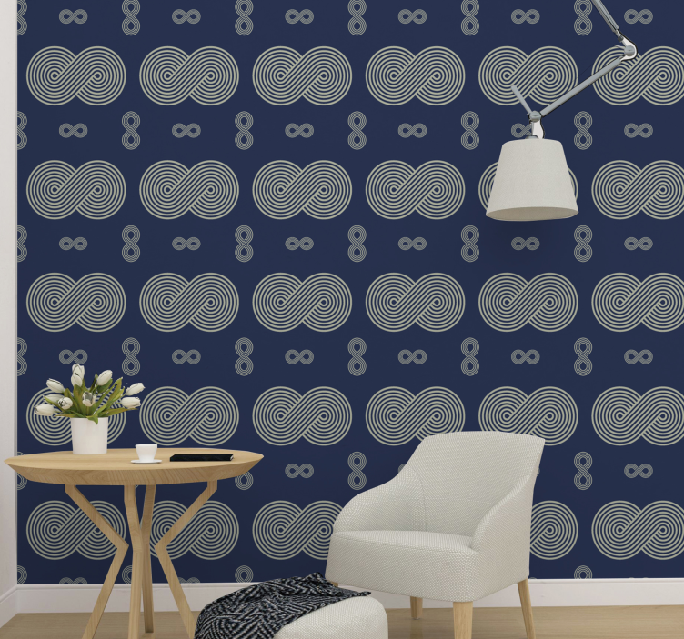 Infinity Loop Pattern geometric wallpaper - TenStickers