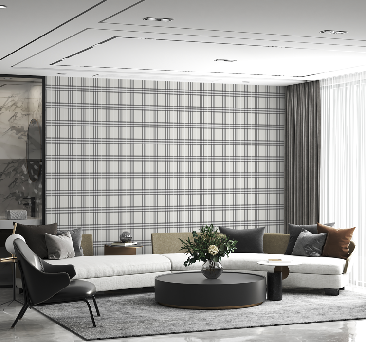 Interlaced pattern square wallpaper - TenStickers