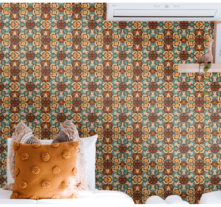 Intricate Ornamental Pattern ornamental wallpaper - TenStickers