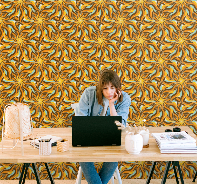 Intricate Swirl Patterns geometric wallpaper - TenStickers